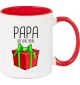 Kindertasse Tasse, Papa ich bin dein Geschenk Weihnachten Geburtstag, Tasse Kaffee Tee, rot
