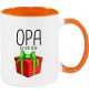 Kindertasse Tasse, Opa ich bin dein Geschenk Weihnachten Geburtstag, Tasse Kaffee Tee, orange