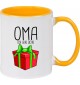 Kindertasse Tasse, Oma ich bin dein Geschenk Weihnachten Geburtstag, Tasse Kaffee Tee, gelb