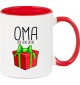 Kindertasse Tasse, Oma ich bin dein Geschenk Weihnachten Geburtstag, Tasse Kaffee Tee, rot