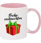 Kindertasse Tasse, Frohe Weihnachten Geschenk Merry Christmas, Tasse Kaffee Tee, rosa