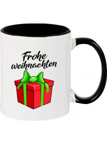 Kindertasse Tasse, Frohe Weihnachten Geschenk Merry Christmas, Tasse Kaffee Tee, schwarz