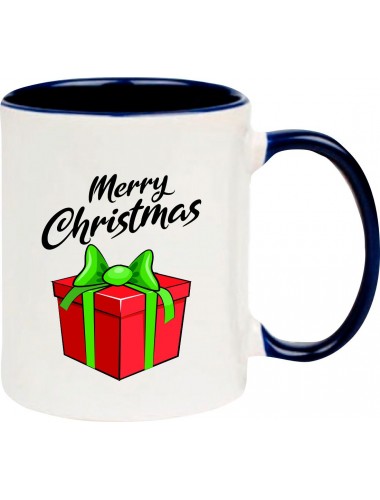 Kindertasse Tasse, Merry Christmas Geschenk Frohe Weihnachten, Tasse Kaffee Tee, blau