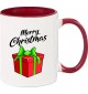 Kindertasse Tasse, Merry Christmas Geschenk Frohe Weihnachten, Tasse Kaffee Tee, burgundy