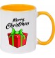 Kindertasse Tasse, Merry Christmas Geschenk Frohe Weihnachten, Tasse Kaffee Tee, gelb