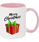 Kindertasse Tasse, Merry Christmas Geschenk Frohe Weihnachten, Tasse Kaffee Tee, rosa