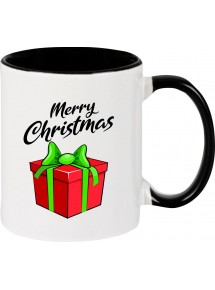 Kindertasse Tasse, Merry Christmas Geschenk Frohe Weihnachten, Tasse Kaffee Tee, schwarz