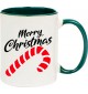 Kindertasse Tasse, Merry Christmas Zuckerstange Frohe Weihnachten, Tasse Kaffee Tee, gruen