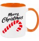 Kindertasse Tasse, Merry Christmas Zuckerstange Frohe Weihnachten, Tasse Kaffee Tee, orange