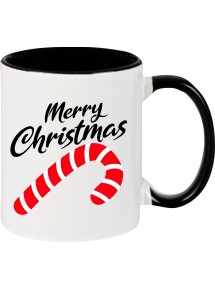 Kindertasse Tasse, Merry Christmas Zuckerstange Frohe Weihnachten, Tasse Kaffee Tee, schwarz