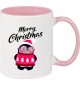 Kindertasse Tasse, Merry Christmas Pinguin Frohe Weihnachten, Tasse Kaffee Tee, rosa