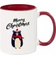 Kindertasse Tasse, Merry Christmas Bär Frohe Weihnachten, Tasse Kaffee Tee, burgundy
