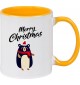 Kindertasse Tasse, Merry Christmas Bär Frohe Weihnachten, Tasse Kaffee Tee, gelb