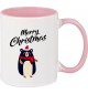 Kindertasse Tasse, Merry Christmas Bär Frohe Weihnachten, Tasse Kaffee Tee, rosa