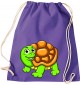Kinder Gymsack, Schildkröte Turtle Tiere Tier Natur, Gym Sportbeutel, purple
