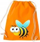 Kinder Gymsack, Biene Wespe Bee Tiere Tier Natur, Gym Sportbeutel, orange