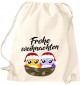 Kinder Gymsack, Frohe Weihnachten Eule Merry Christmas, Gym Sportbeutel,
