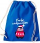 Kinder Gymsack, Frohe Weihnachten Pinguin Merry Christmas, Gym Sportbeutel, royal