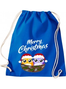 Kinder Gymsack, Merry Christmas Eule Frohe Weihnachten, Gym Sportbeutel,