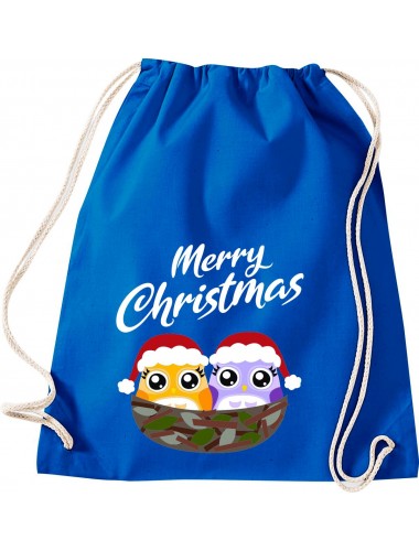 Kinder Gymsack, Merry Christmas Eule Frohe Weihnachten, Gym Sportbeutel,