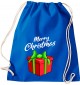 Kinder Gymsack, Merry Christmas Geschenk Frohe Weihnachten, Gym Sportbeutel, royal