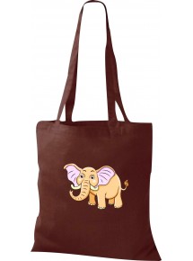 Kinder Tasche, Elefant Elephant Tiere Tier Natur, Tasche Beutel Shopper, braun