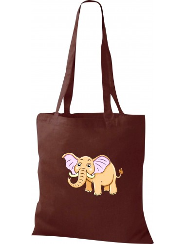 Kinder Tasche, Elefant Elephant Tiere Tier Natur, Tasche Beutel Shopper, braun