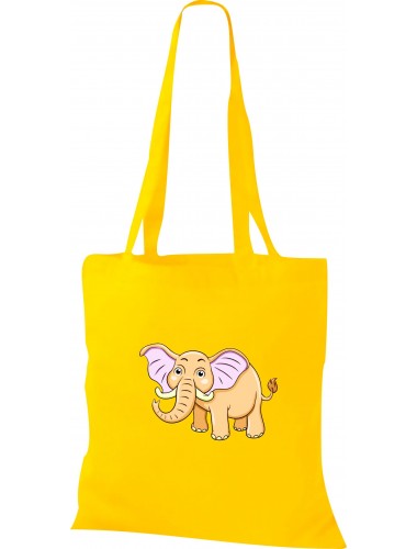 Kinder Tasche, Elefant Elephant Tiere Tier Natur, Tasche Beutel Shopper, gelb