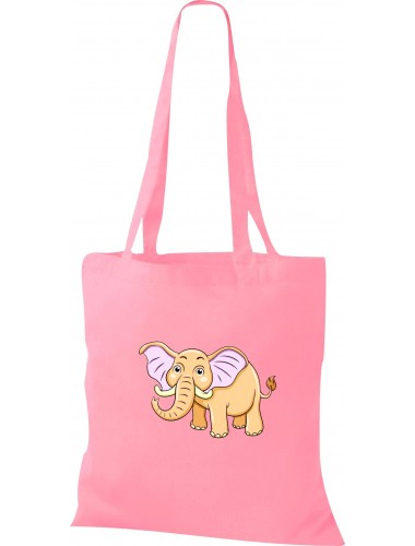 Kinder Tasche, Elefant Elephant Tiere Tier Natur, Tasche Beutel Shopper, rosa
