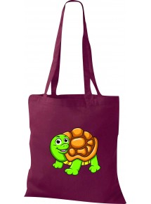 Kinder Tasche, Schildkröte Turtle Tiere Tier Natur, Tasche Beutel Shopper, weinrot