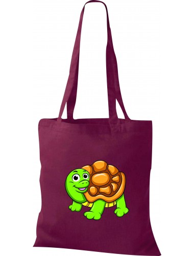 Kinder Tasche, Schildkröte Turtle Tiere Tier Natur, Tasche Beutel Shopper, weinrot