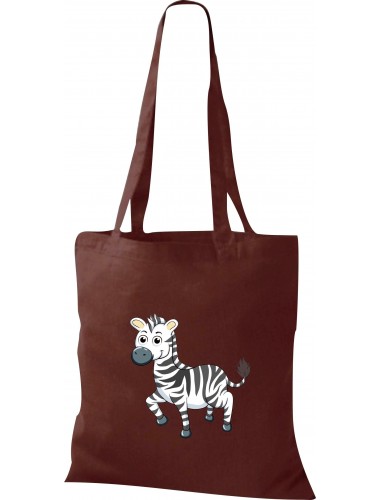 Kinder Tasche, Zebra Tiere Tier Natur, Tasche Beutel Shopper, braun