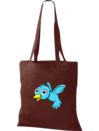 Kinder Tasche, Vogel Spatz Bird Tiere Tier Natur, Tasche Beutel Shopper, braun