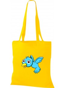 Kinder Tasche, Vogel Spatz Bird Tiere Tier Natur, Tasche Beutel Shopper, gelb