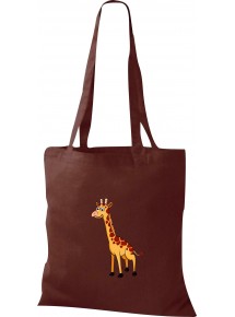 Kinder Tasche, Giraffe Tiere Tier Natur, Tasche Beutel Shopper, braun