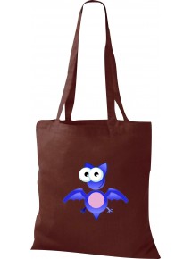Kinder Tasche, Fledermaus Bat Tiere Tier Natur, Tasche Beutel Shopper, braun