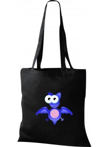 Kinder Tasche, Fledermaus Bat Tiere Tier Natur, Tasche Beutel Shopper, schwarz