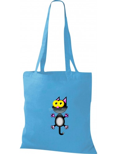 Kinder Tasche, Katze Kater Kätzchen Cat Tiere Tier Natur, Tasche Beutel Shopper, sky