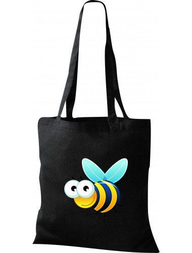 Kinder Tasche, Biene Wespe Bee Tiere Tier Natur, Tasche Beutel Shopper, schwarz