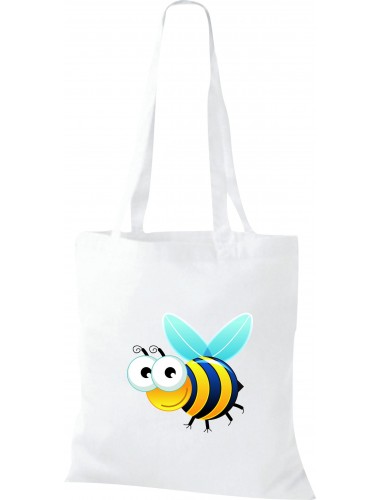 Kinder Tasche, Biene Wespe Bee Tiere Tier Natur, Tasche Beutel Shopper, weiss