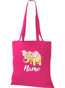 Kinder Tasche, Elefant Elephant mit Wunschnamen Tiere Tier Natur, Tasche Beutel Shopper
