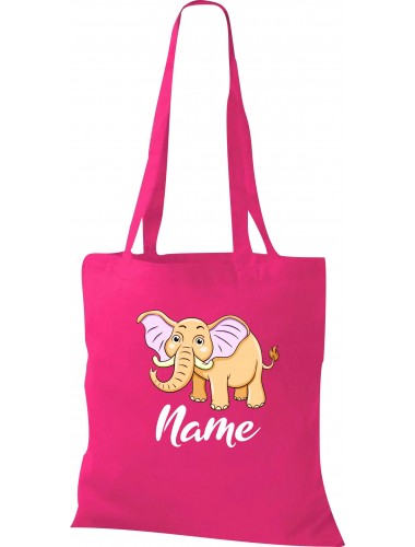 Kinder Tasche, Elefant Elephant mit Wunschnamen Tiere Tier Natur, Tasche Beutel Shopper