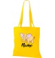 Kinder Tasche, Elefant Elephant mit Wunschnamen Tiere Tier Natur, Tasche Beutel Shopper, gelb