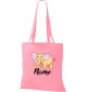 Kinder Tasche, Elefant Elephant mit Wunschnamen Tiere Tier Natur, Tasche Beutel Shopper, rosa