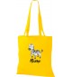 Kinder Tasche, Zebra mit Wunschnamen Tiere Tier Natur, Tasche Beutel Shopper, gelb