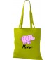 Kinder Tasche, Nashorn Rhino mit Wunschnamen Tiere Tier Natur, Tasche Beutel Shopper, kiwi