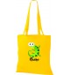 Kinder Tasche, Gecko Leguan Eidechse mit Wunschnamen Tiere Tier Natur, Tasche Beutel Shopper, gelb
