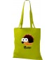 Kinder Tasche, Igel Hedgehog mit Wunschnamen Tiere Tier Natur, Tasche Beutel Shopper, kiwi