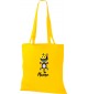 Kinder Tasche, Katze Kater Kätzchen Cat mit Wunschnamen Tiere Tier Natur, Tasche Beutel Shopper, gelb