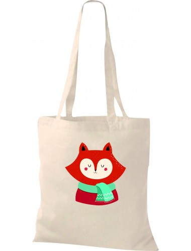 Kinder Tasche, Fuchs Fox Weihnachten Christmas Winter Schnee Tiere Tier Natur, Tasche Beutel Shopper